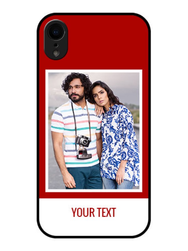 Custom iPhone XR Custom Metal Phone Case - Red Color Design