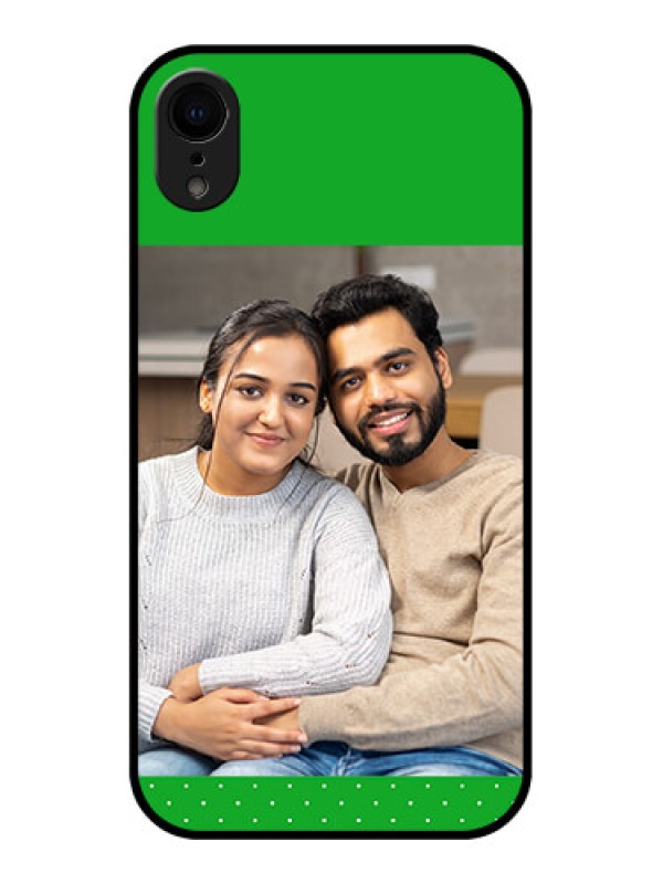 Custom iPhone XR Custom Metal Phone Case - Green Pattern Design