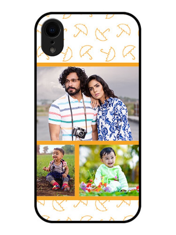 Custom iPhone XR Custom Metal Phone Case - Yellow Pattern Design