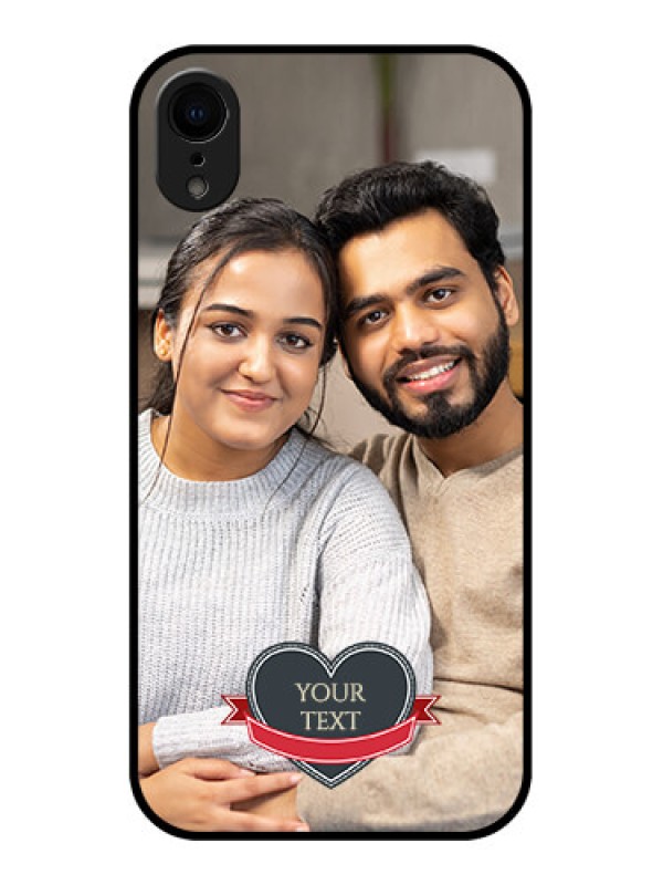Custom iPhone XR Custom Metal Phone Case - Just Married Couple Design
