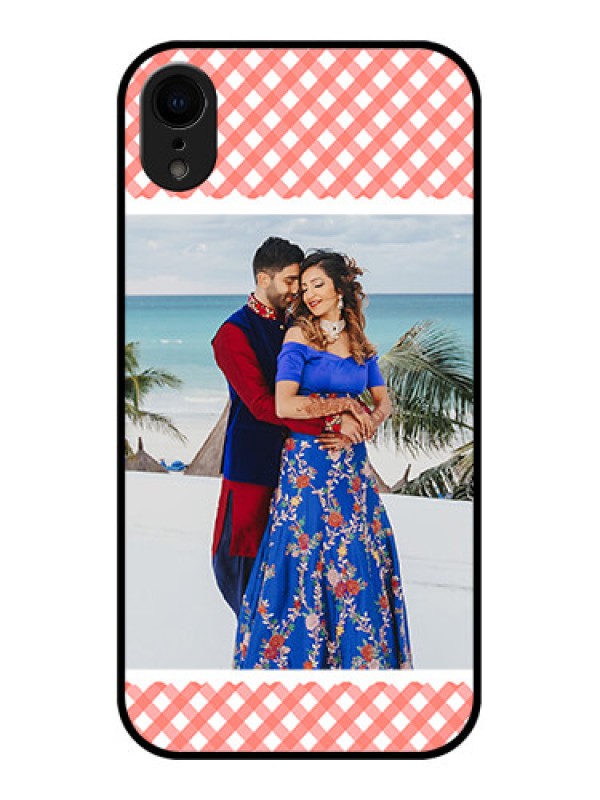 Custom iPhone XR Custom Metal Phone Case - Pink Pattern Design