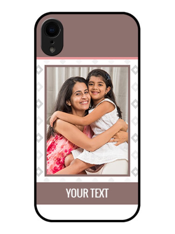 Custom iPhone XR Custom Metal Phone Case - Simple Diamond Design