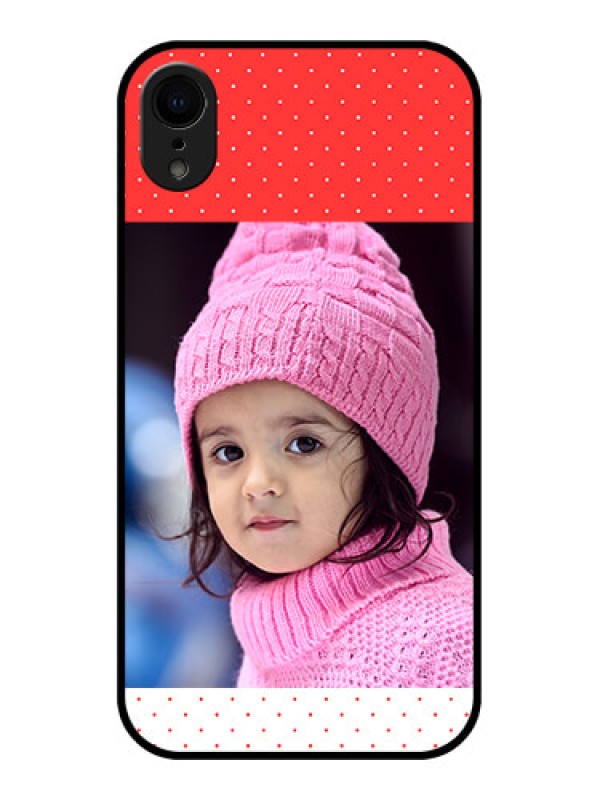 Custom iPhone XR Custom Metal Phone Case - Red Pattern Design