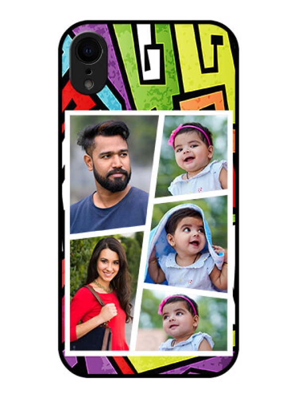 Custom iPhone XR Custom Metal Phone Case - Graffiti Pattern Design