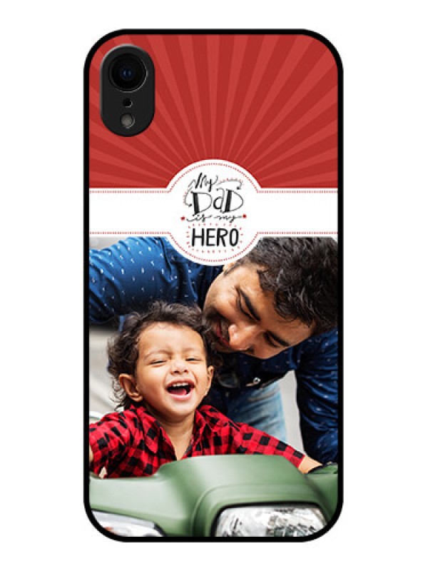 Custom iPhone XR Custom Metal Phone Case - My Dad Hero Design