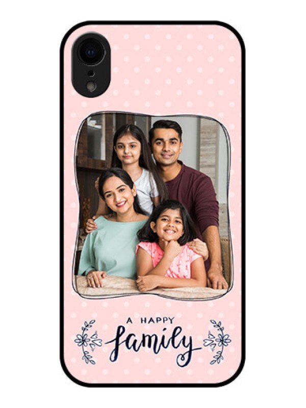 Custom iPhone XR Custom Metal Phone Case - Family With Dots Design