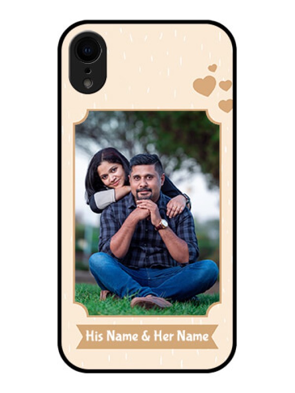 Custom iPhone XR Custom Metal Phone Case - With Confetti Love Design