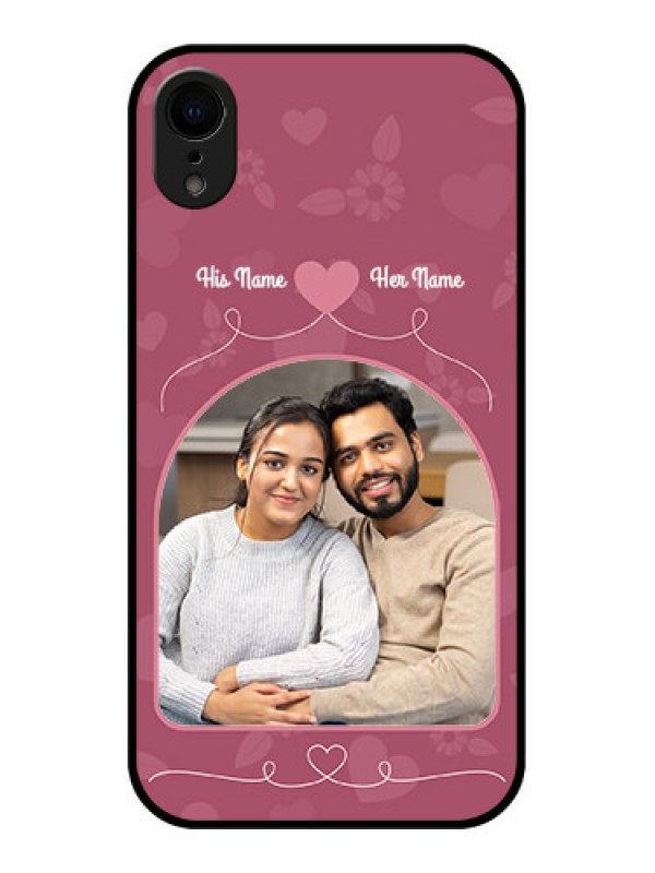 Custom iPhone XR Custom Metal Phone Case - Love Floral Design