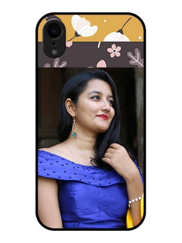 Custom iPhone XR Custom Metal Phone Case - Stylish Floral Design