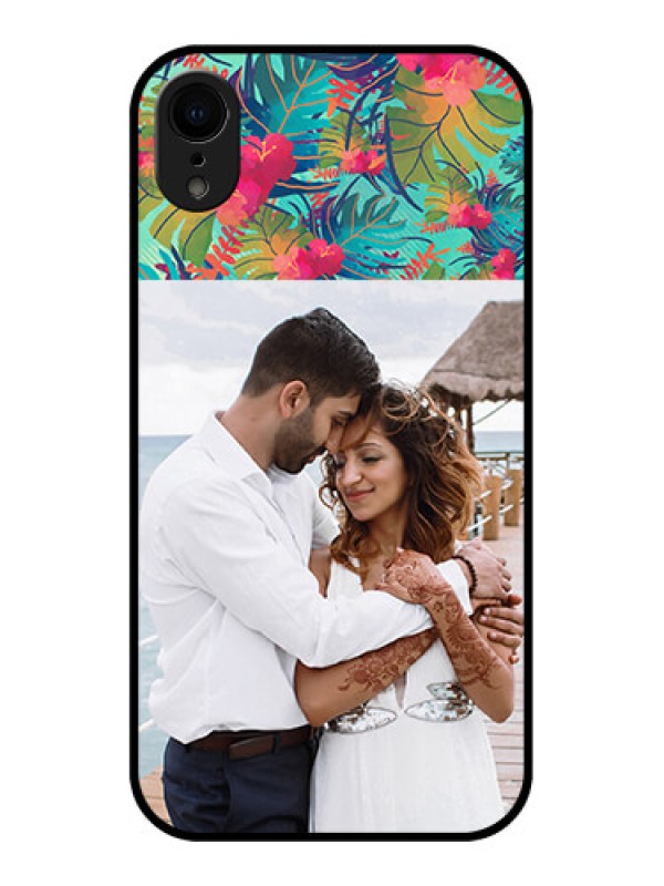 Custom iPhone XR Custom Metal Phone Case - Watercolor Floral Design