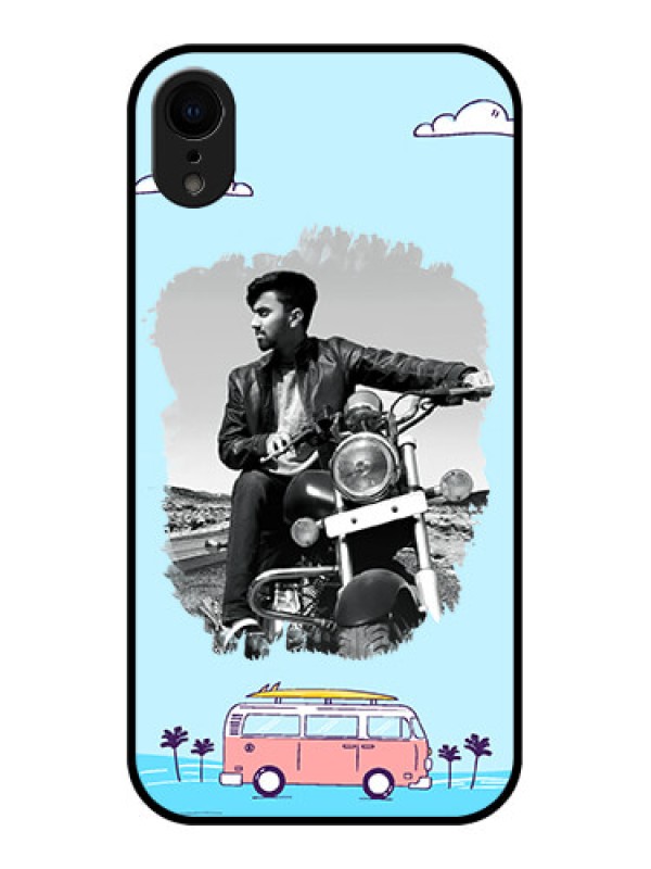 Custom iPhone XR Custom Metal Phone Case - Travel and Adventure Design