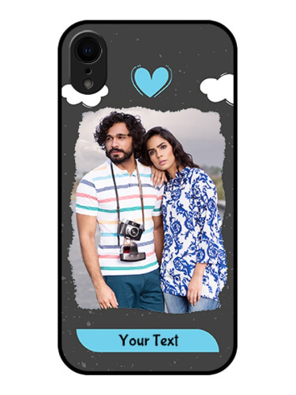 Custom iPhone XR Custom Metal Phone Case - Splashes With Love Doodles Design