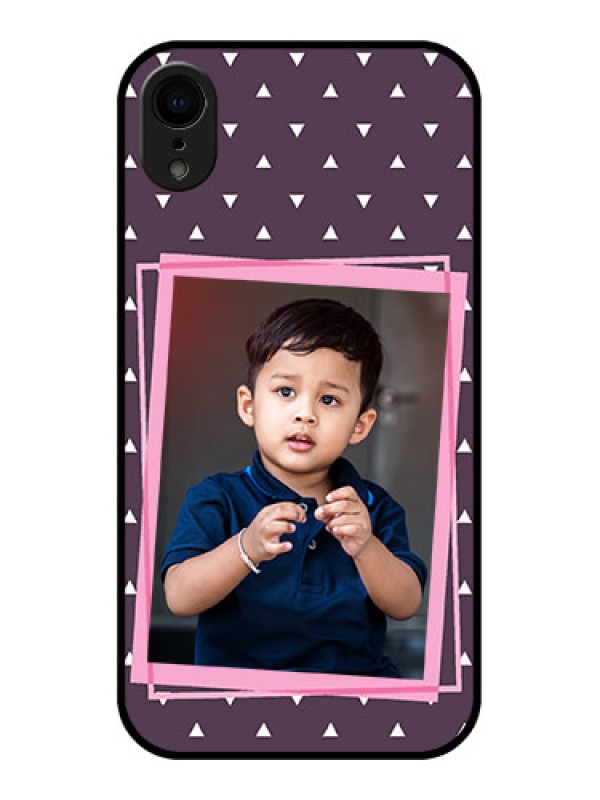 Custom iPhone XR Custom Metal Phone Case - Triangle Pattern Dotted Design