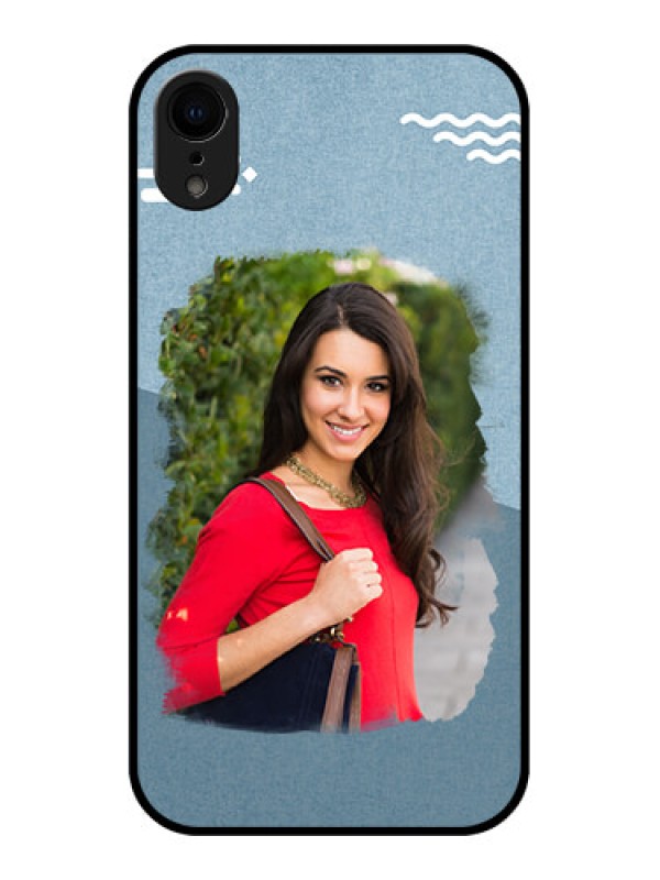 Custom iPhone XR Custom Metal Phone Case - Grunge Line Art Design