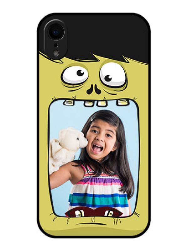 Custom iPhone XR Custom Metal Phone Case - Cartoon Monster Back Case Design