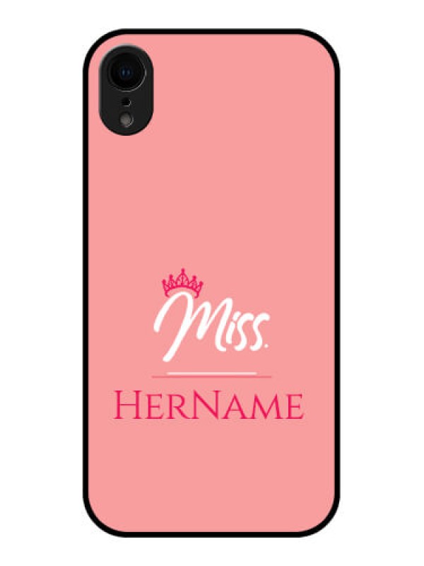 Custom iPhone XR Custom Metal Phone Case - Mrs With Name Design