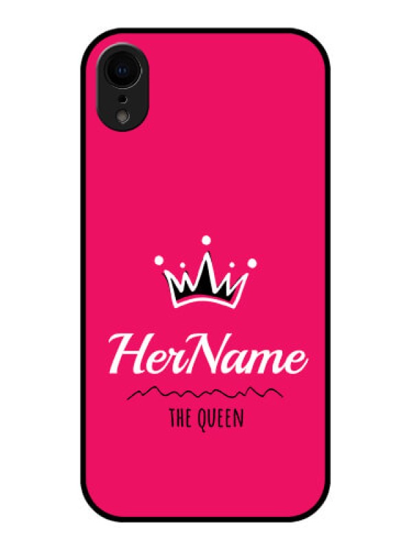 Custom iPhone XR Custom Metal Phone Case - Queen With Name Design