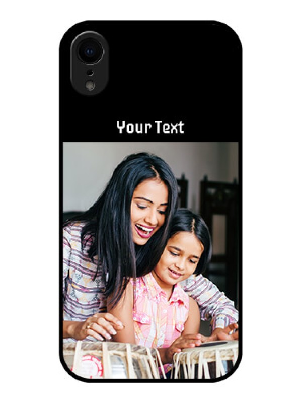 Custom iPhone XR Custom Metal Phone Case - Photo With Name Design