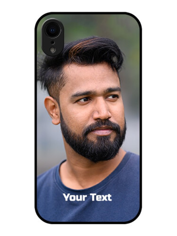 Custom iPhone XR Custom Metal Phone Case - Photo With Text Design