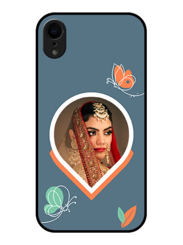 Custom iPhone XR Custom Metal Phone Case - Droplet Butterflies Design