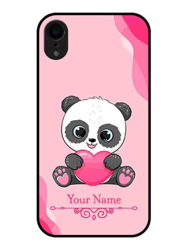 Custom iPhone XR Custom Metal Phone Case - Cute Panda Design