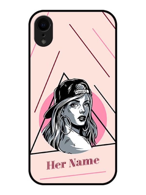 Custom iPhone XR Custom Metal Phone Case - Rockstar Girl Design