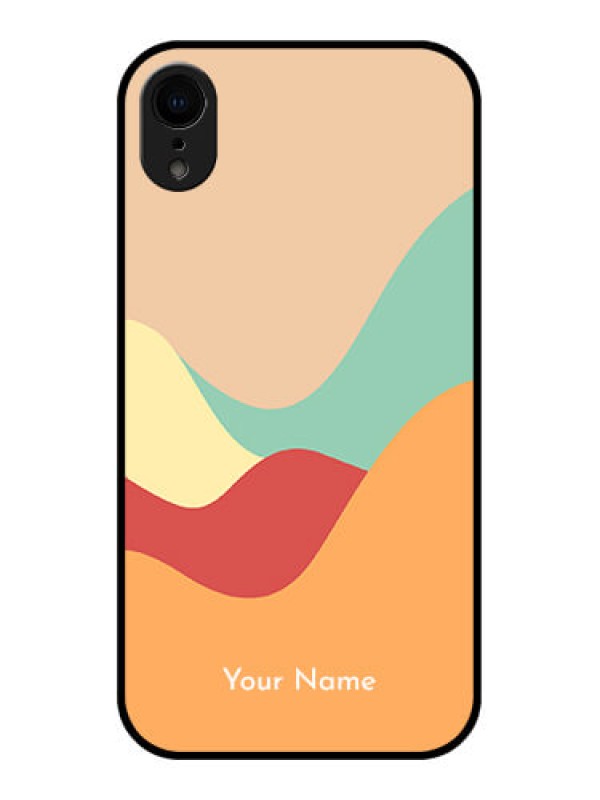 Custom iPhone XR Custom Metal Phone Case - Ocean Waves Multi - Colour Design