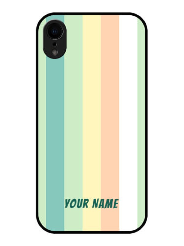 Custom iPhone XR Custom Metal Phone Case - Multi - Colour Stripes Design