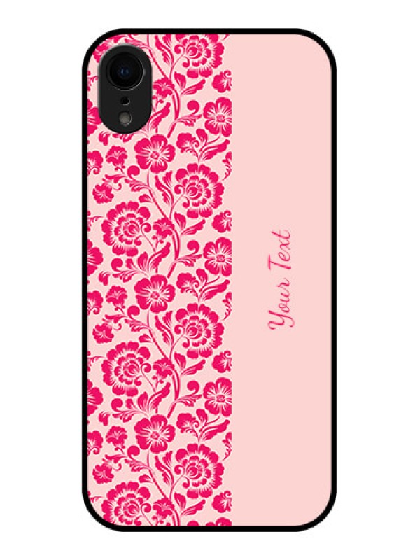 Custom iPhone XR Custom Metal Phone Case - Attractive Floral Pattern Design
