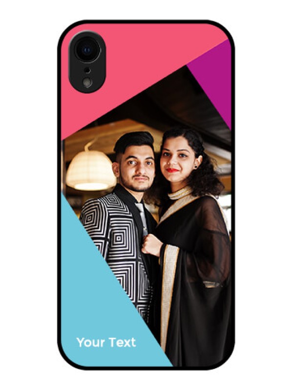 Custom iPhone XR Custom Metal Phone Case - Stacked Triple Colour Design