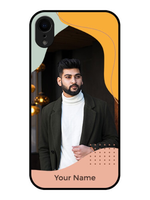 Custom iPhone XR Custom Metal Phone Case - Tri - Coloured Overlay Design