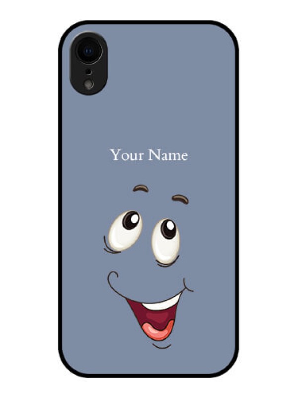 Custom iPhone XR Custom Metal Phone Case - Laughing Cartoon Face Design