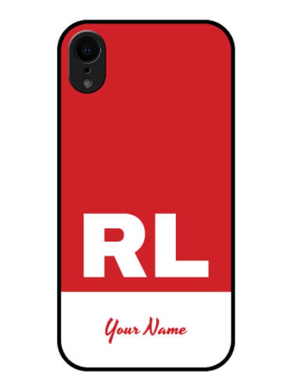Custom iPhone XR Custom Metal Phone Case - Dual Tone Custom Text Design