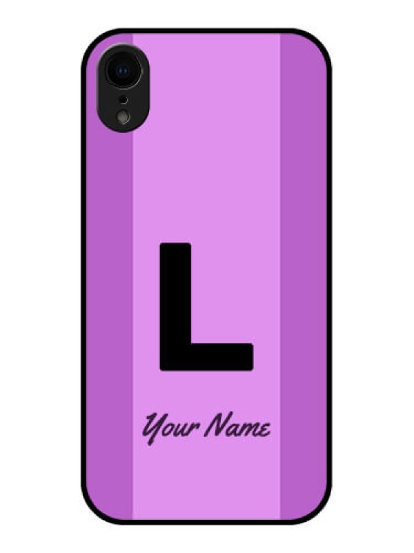 Custom iPhone XR Custom Metal Phone Case - Tricolor Custom Text Design