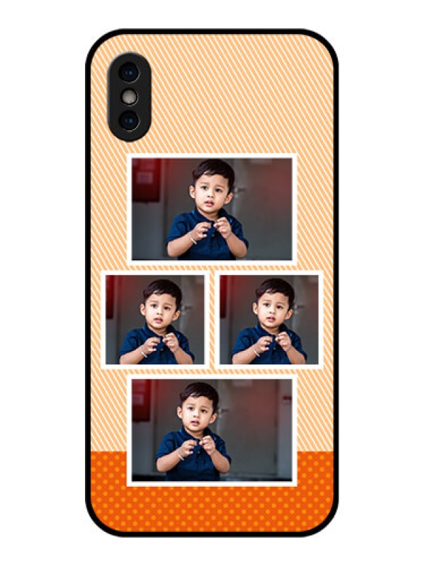 Custom iPhone XS Custom Metal Phone Case - Bulk Photos Upload Design