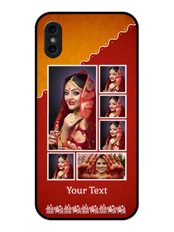 Custom iPhone XS Custom Metal Phone Case - Wedding Pic Upload Design