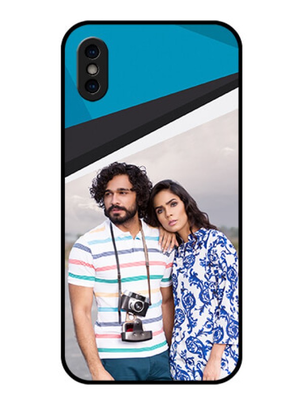 Custom iPhone XS Custom Metal Phone Case - Simple Pattern Photo Upload Design