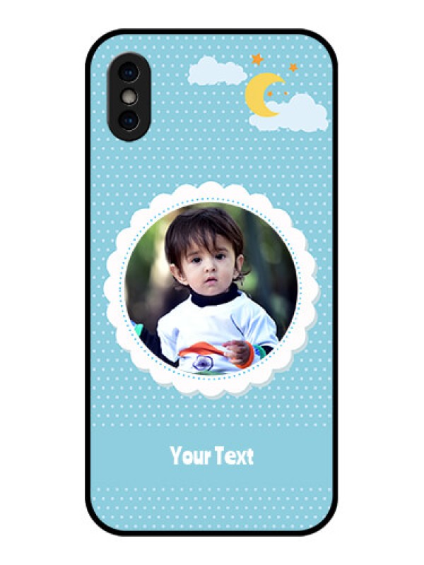 Custom iPhone XS Custom Metal Phone Case - Violet Pattern Design