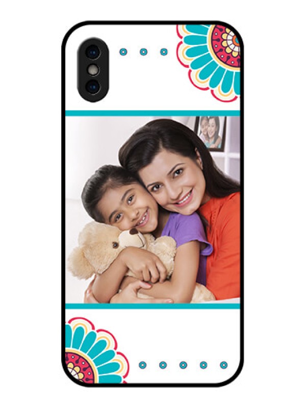 Custom iPhone XS Custom Metal Phone Case - Flower Design