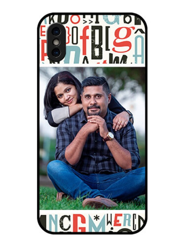 Custom iPhone XS Custom Metal Phone Case - Alphabet Design