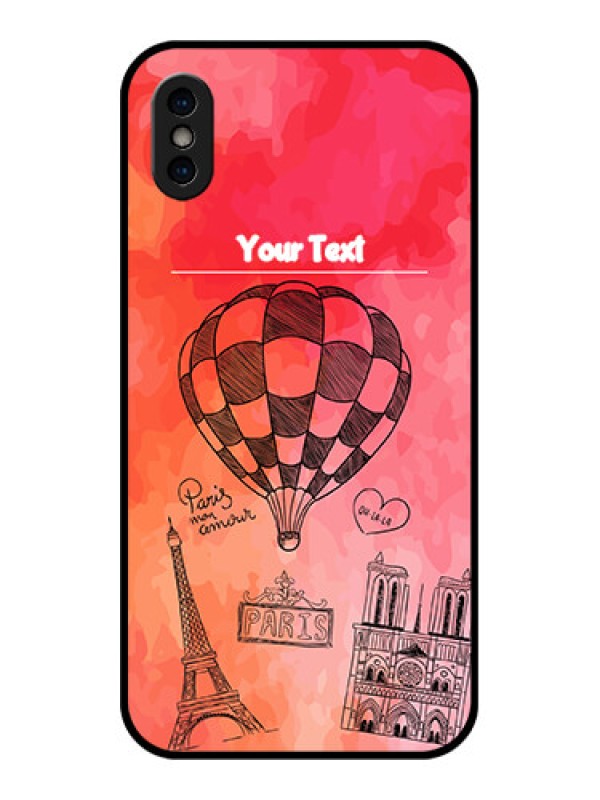 Custom iPhone XS Custom Metal Phone Case - Paris Theme Design