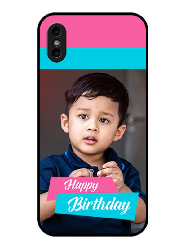 Custom iPhone XS Custom Metal Phone Case - Image Holder With 2 Color Design