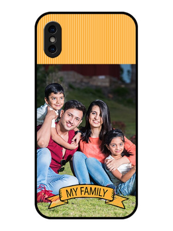 Custom iPhone XS Custom Metal Phone Case - My Family Design