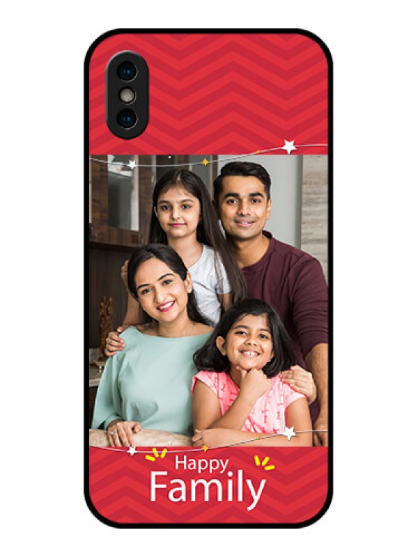 Custom iPhone XS Custom Metal Phone Case - Happy Family Design