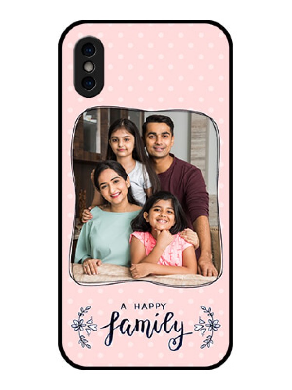 Custom iPhone XS Custom Metal Phone Case - Family With Dots Design