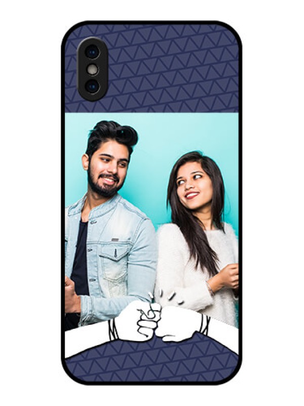 Custom iPhone XS Custom Metal Phone Case - With Best Friends Design