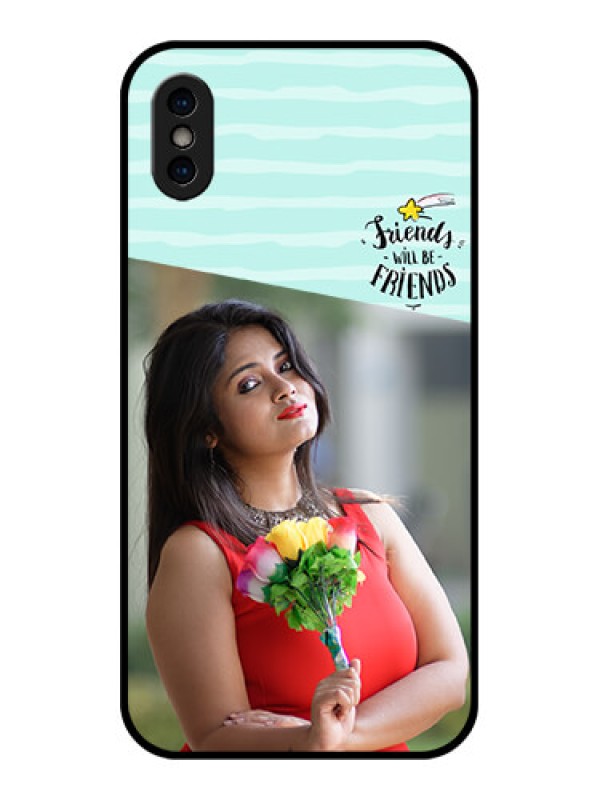 Custom iPhone XS Custom Metal Phone Case - Friends Picture Icon Design