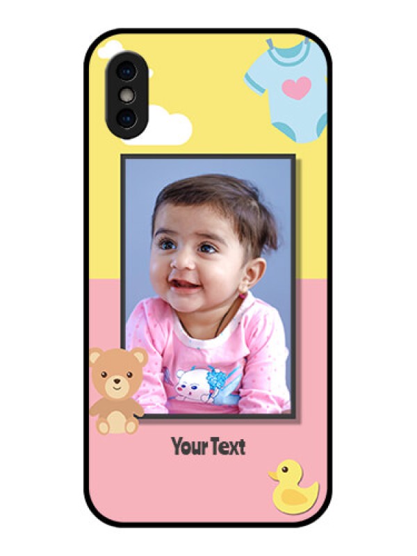 Custom iPhone XS Custom Metal Phone Case - Kids 2 Color Design