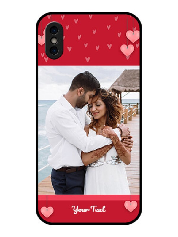 Custom iPhone XS Custom Metal Phone Case - Valentines Day Design