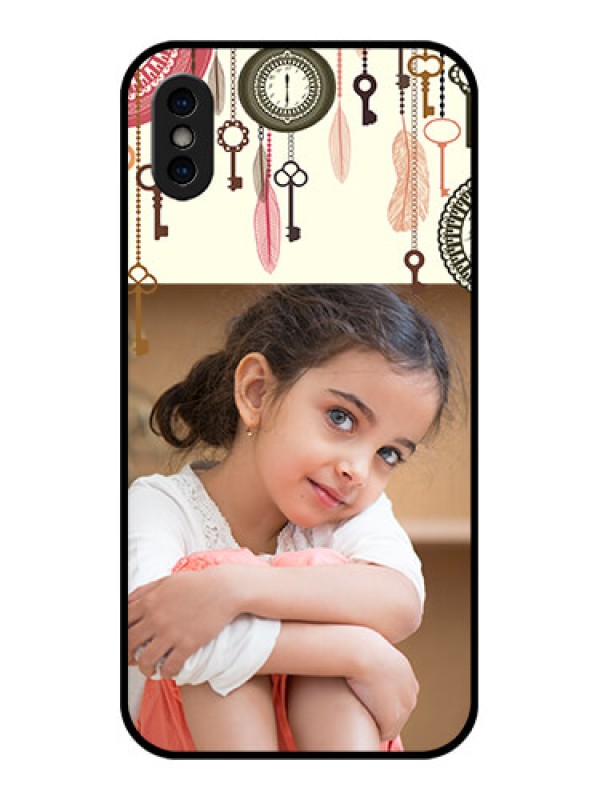 Custom iPhone XS Custom Metal Phone Case - Boho Style Design